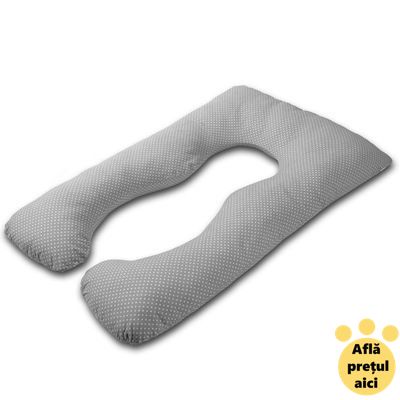 Perna pentru gravide cu forma literei "U" gri