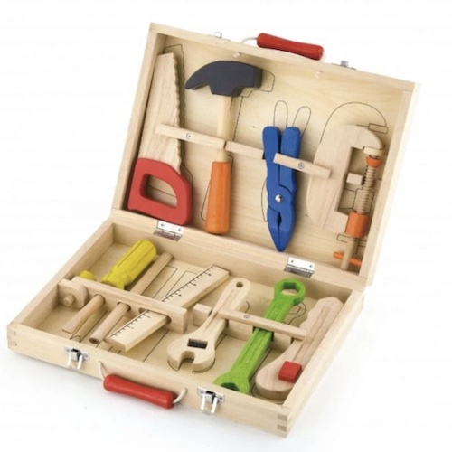 Jucarii Montessori pentru copii de 1-3 ani set de scule din lemn